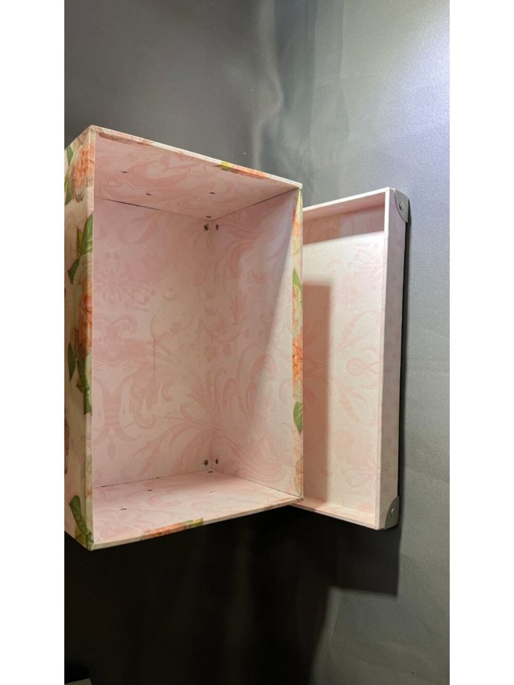Tina Higgins Pink Floral Decorative Storage Box By Tri-Coastal - Picture 6 of 9